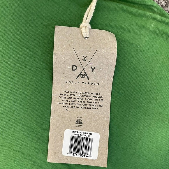 Dolly Varden I'd Fish It Fishing T-Shirt - XL Green NEW With Tag - Picture 5 of 5